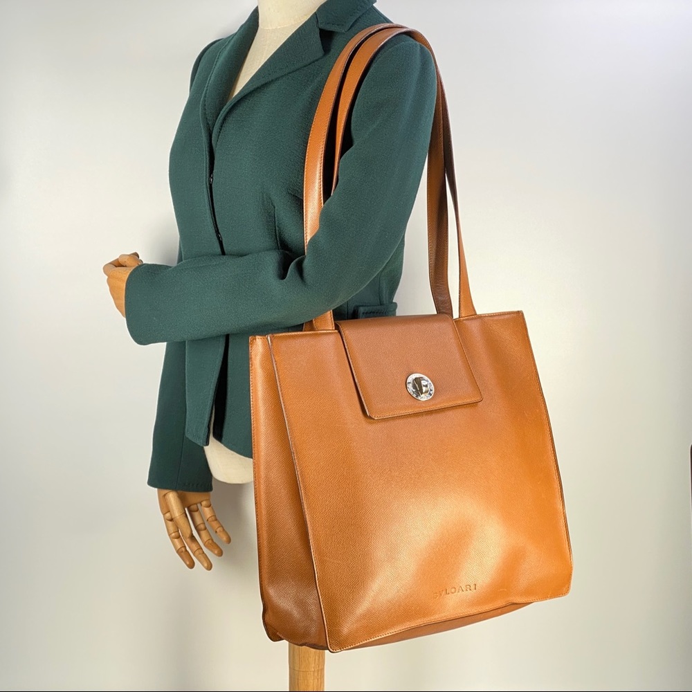 Authentic Vintage Bvlgari XLarge Leather Tote